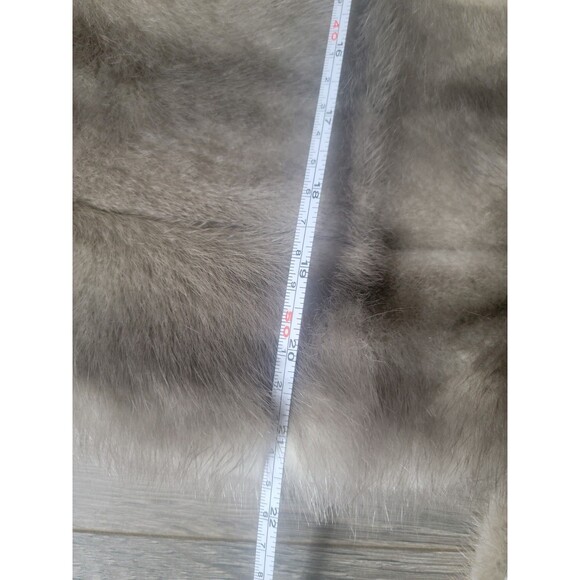 Vintage 50’s Fur Mink  Cape Stole Silver Gray - Picture 9 of 9